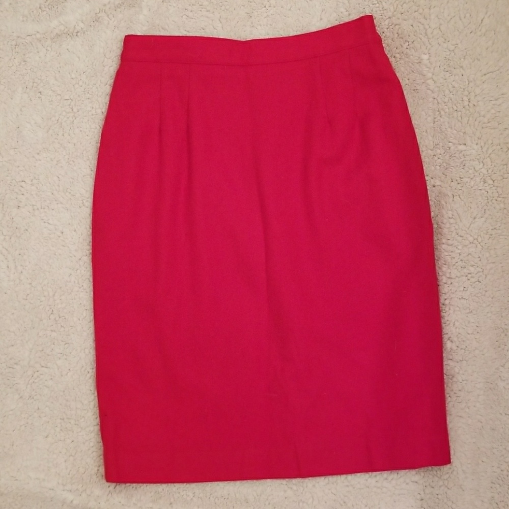 Red wool skirt